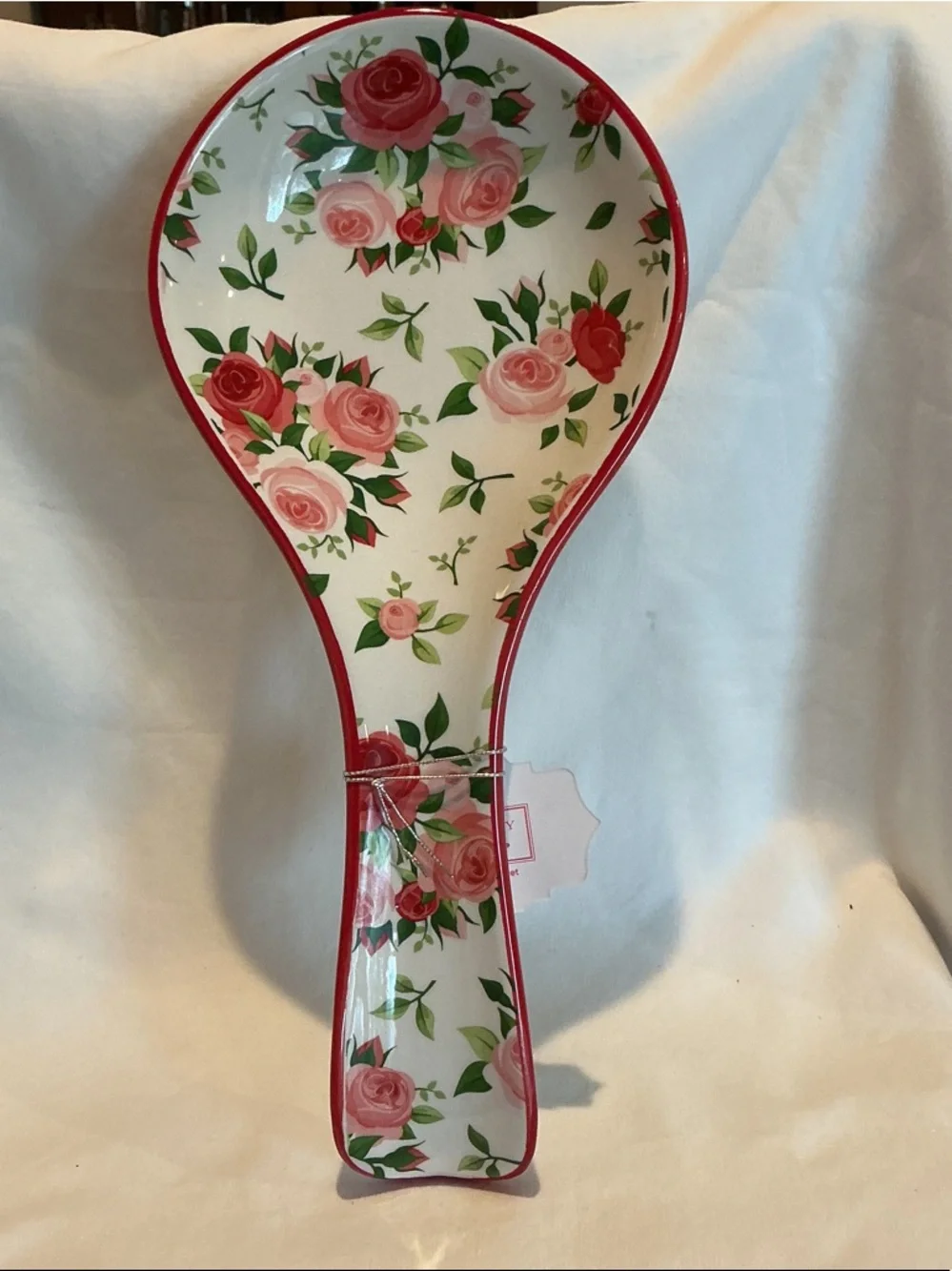 Red and Pink Roses Spoon Rest
